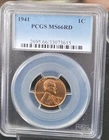1941 Lincoln Wheat Cent PCGS MS66RD