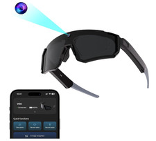 AI Smart Glasses 8MP 4K Video Camera Sunglasses Wi-Fi Transfer Audio Record Smar