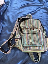 Flying High Multicolor Striped Backpack Zip C...