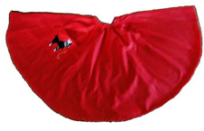 Red Felt 50s Sock Hop Poodle Skirt elastic waist 24" - 28"