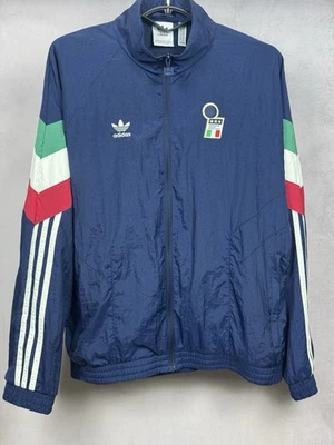 Adidas Originals Italien Windbreaker Trainingsjacke Blau Vintage 2010er FIGC  - Bild 1 von 4