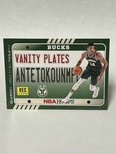 2020-21 Panini Hoops GIANNIS ANTETOKOUNMPO Vanity Plates #9 MILWAUKEE BUCKS MVP