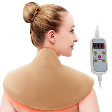 Large Heating Pad for Neck and Shoulders and Back, Over-Heat Protection Neck ...