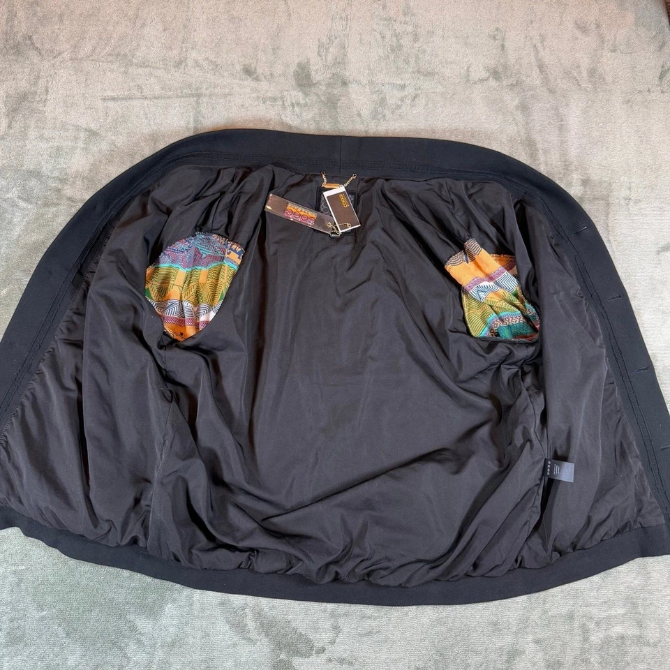 COOGI Leather Suede And Sweater Pieced Cardigan Black Men’s 2XL - Image 4 of 4