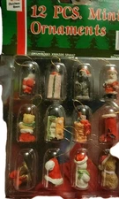 Vintage Hobby Mini Ornament Set, Bears, Stocking, Animals, Holiday 