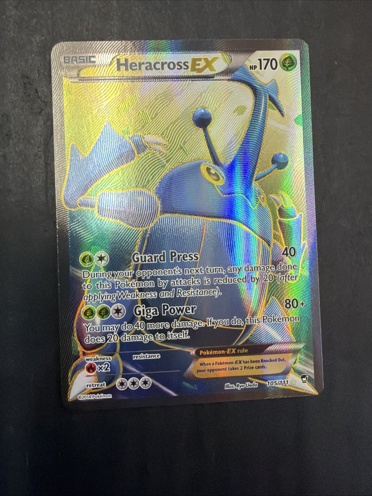 2014 Heracross EX (Full Art) 105/111 - XY Furious Fists - Pokemon TCG