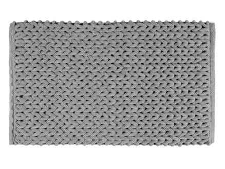 Wenko Badmatte Arson Grau 50X80Cm Badteppich Rutschfest Matte Badvorleger-image