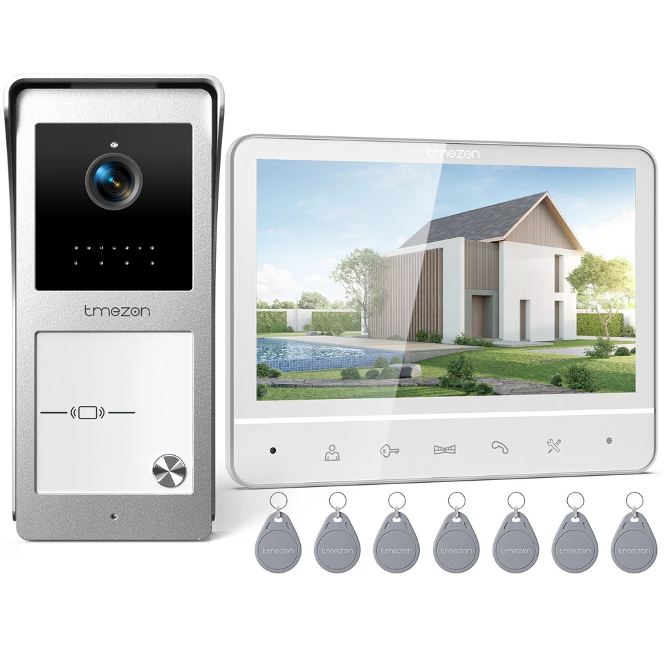 1-4 Familienhaus Video Türsprechanlage  Video Türklingel Sprechanlage 7'' LCD TF - Bild 4 von 4