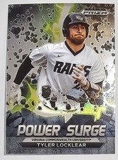 2022 Panini Prizm Draft Picks Power Surge Tyler Locklear #PS-TL Seattle Mariners