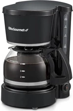 Elite Gourmet EHC-5055 Automatic 5-Cup Brew & Drip Coffee Maker 5-Cup, Black 