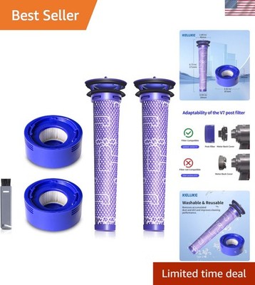 Vacuum Filter Replacement Kit for Dyson V7, V8 Animal, V8 Absolute & SV10 Cor...