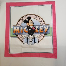 Vintage Disneyland 1987 Mickey Mouse Scarf Bandanna 60 Years With You