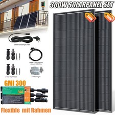 300W Solarpanel Set Monokristallin Solarmodul Kit für Dach Balkon-Kraftwerke