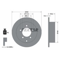 Textar 92227403 Bremsscheibe Hinterachse FüR Mitsubishi