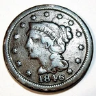B - USA - Braided Hair Large Cent 1846 - Great Condition - SCARCE - NO RESERVE