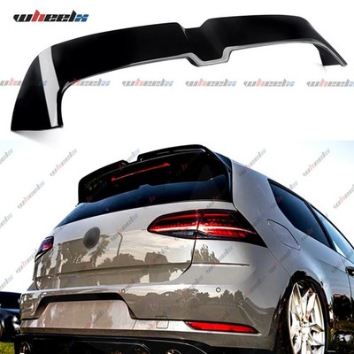 For Golf7 MK7 MK7.5 GTI GTD R 2014-2021 Rear Roof Spoiler Wing Lip Gloss Black