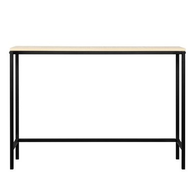 Industrial Style Porch Table Single Layer Light Walnut Color Triamine Board