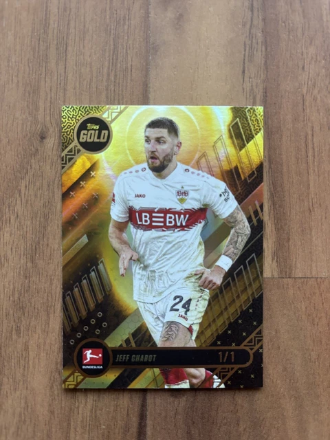 Topps Bundesliga Gold 25/26 Jeff Chabot /1 VfB Stuttgart Neu Sleeve Card Sammler