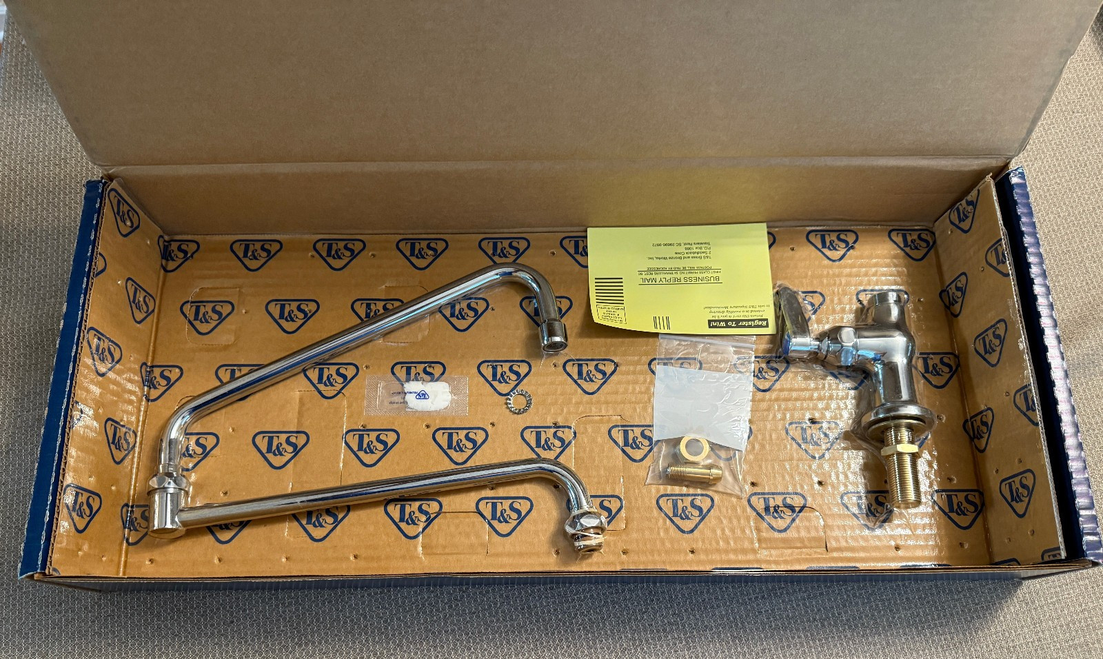 T&S Brass B-0319 Single Pantry Faucet Special 24” Double-Joint Swing Nozzle