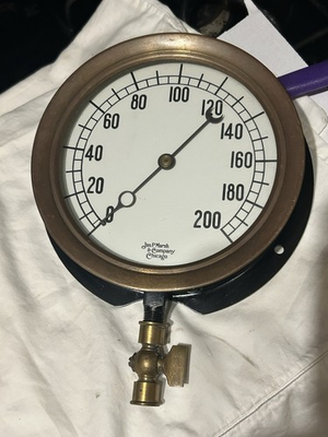 #ad Beautiful Vintage Jas. P. Marsh amp; Co. Chicago Pressure Gauge. Mint $110.00