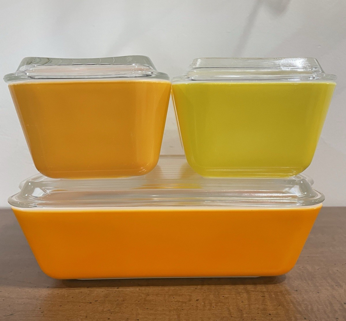 Vintage Pyrex CITRUS Refrigerator Dish Set - 8 Piece Complete