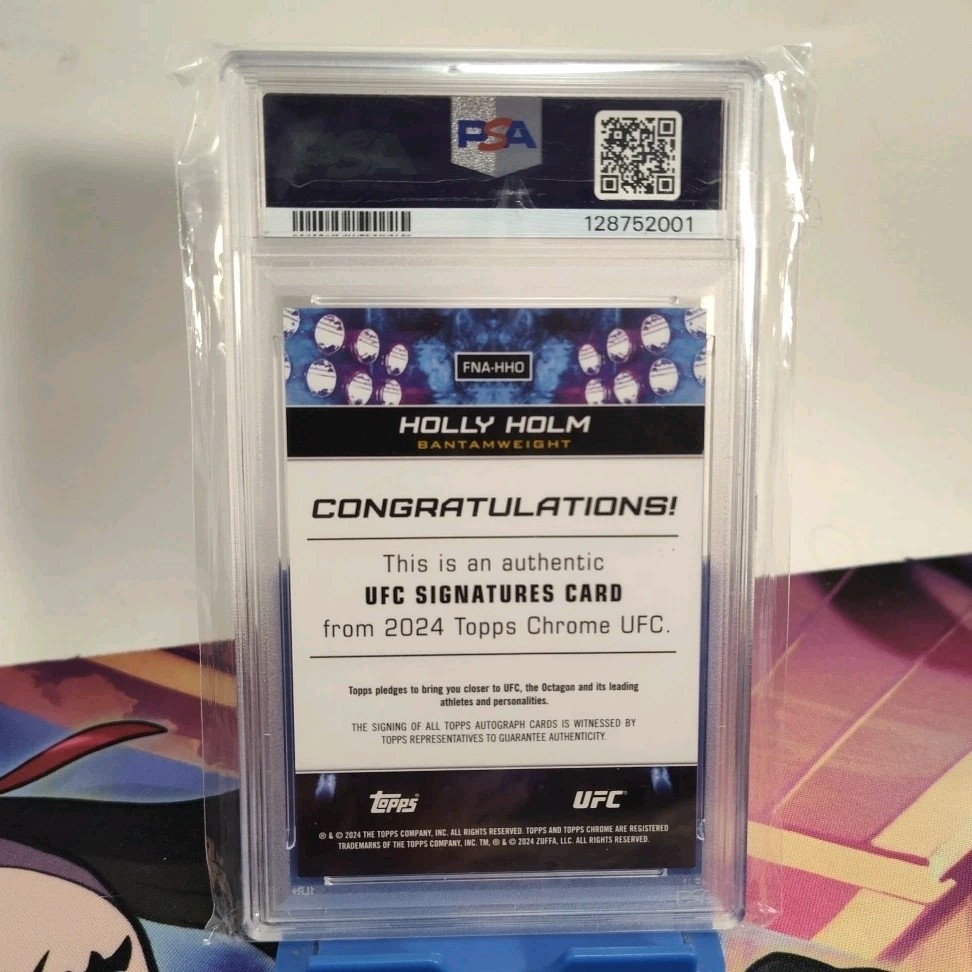 2024 Topps Chrome UFC Holly Holm Signature Auto #FNA-HHO Autograph PSA 9 view 4