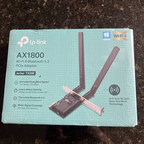 TP-LINK Archer TX20E 1201 Mbps Bluetooth 5.2 Wider WIFI 6 Coverage PCle Adapter