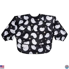 Tiny Twinkle Waterproof Baby Bib - Long Sleeve Smock for Easy Eating, 6-24M