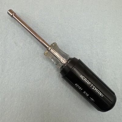 Sears Craftsman Tools USA SAE 3/16 Inch Cushion Grip Hallow Shank Nut Driver USA