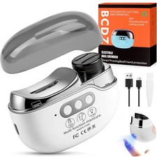 Electric Automatic Nail Clippers With Light Trimmer Nail Cutter Manicure