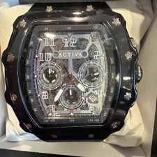 New Activa Circuit X Invicta 44.3mm w/ Skeleton Dial Black Watch - NO PAPERS  