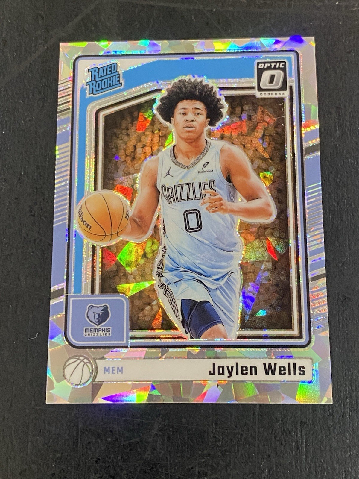 2024-25 Panini Donruss Optic Rated Rookie Jaylen Wells Cracked Ice #/25 RC 252