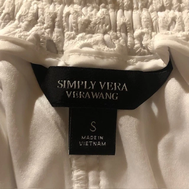 Pantalones Cortos Simply Vera Vera Wang; Ojales de Algodón Blanco; Pequeños; Usados; ¡SÚPER LINDOS! Foto 4 de 4