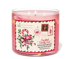 Bath & Body Works Crushed Candy Cane 3-Wick 14.5oz. Jar Candle Christmas Holiday