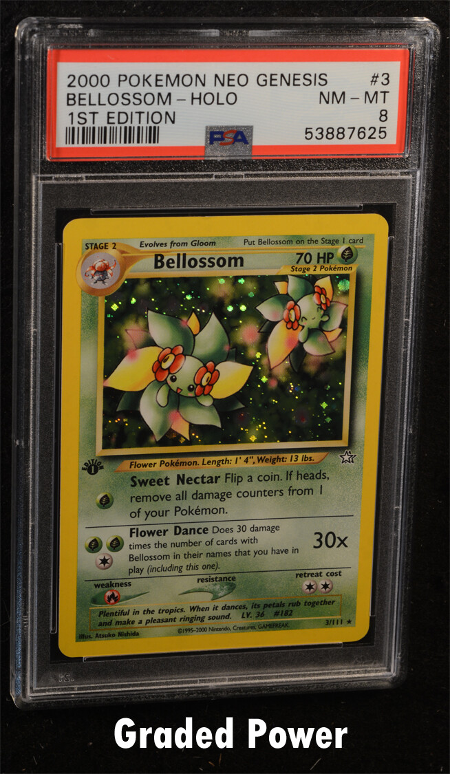 Neo Genesis 1st Edition Bellossom PSA 8 HOLO (7625) 3/111 Pokemon