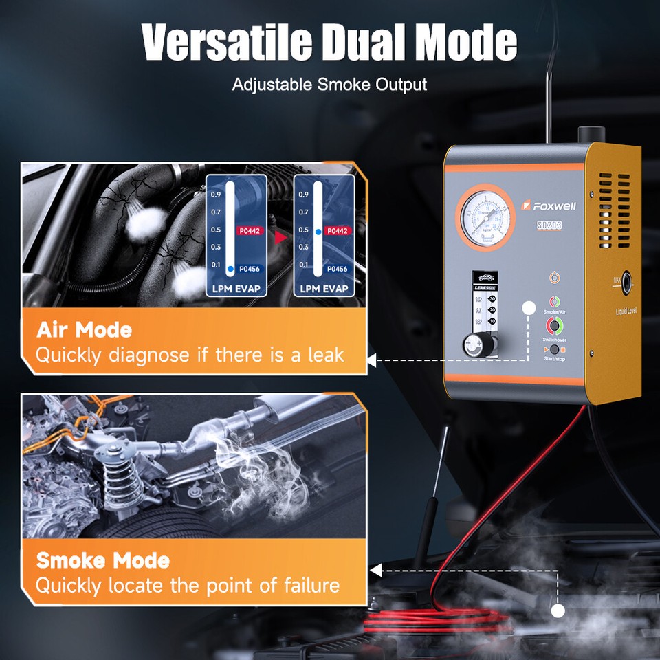 FOXWELL Automotive EVAP Smoke Machine Test Air Vacuum Leak Detection