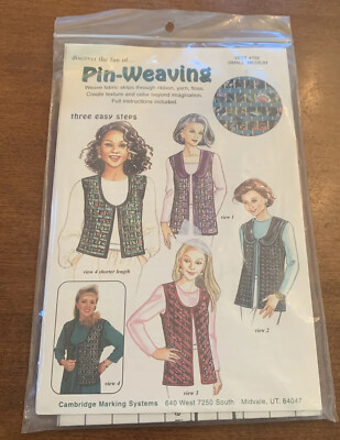 Cambridge Marking Systems 702 Pin-Weaving Vests Pattern - Size Small, Medium