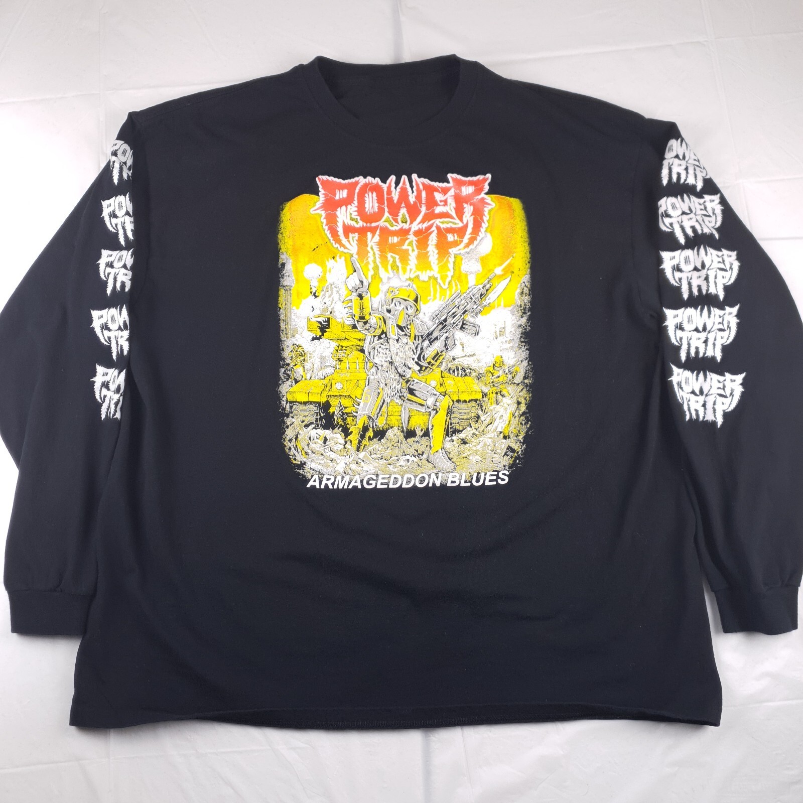 Power Trip Armageddon Blues Long Sleeve T Shirt Thrash Metal Hardcore Size XL