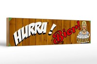 Holzschild Spruch 46X10 Cm Pinup Hurrra! Bier Alkohol Holz Deko Wooden Sign