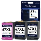 1-3PK 67-XL 67XL Black & Color 67XL Ink for HP Deskjet 4155e Plus 4122 4132 4155