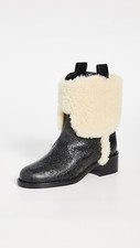 Laurence Dacade Tebaldo Black &amp; Cream Boots - New - Size Eu 38.5 / Us 8.5