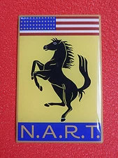 Ferrari  NART Emblem Badge, Resin Domed  
