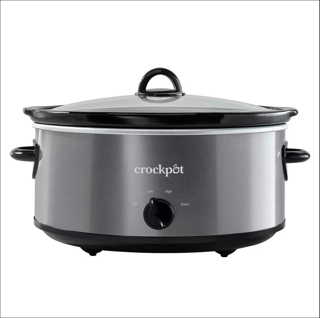 Crock-Pot 7-qt Manual Slow Cooker. Polished stainless steel 