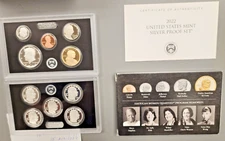 2022 SILVER Proof Set. 10 coin set. With COA