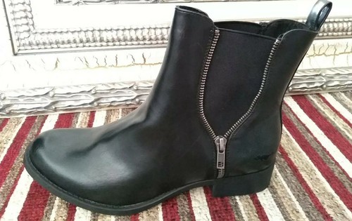 BN ROCKET DOG Ladies Smart Black CAMILLA BROMLEY Biker Combat Style Boots UK 8 - Picture 3 of 12