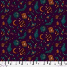 Free Spirit Mystic Moonlight by Rachel Hauer PWRH091 Purple Cottage Cotton