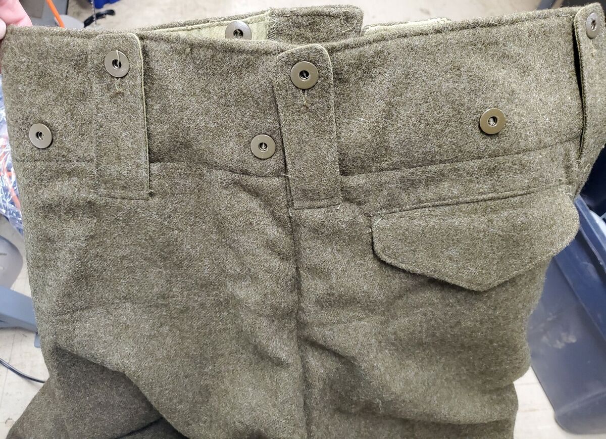 Original 1955 Canadian Army Serge Wool Battle Dress Trousers Original 1955 Canadian Army Serge Wool Battle Dress Trousers