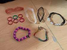 Lots of 17 pieces of Kids Jewelry Bracelets Necklaces Rings