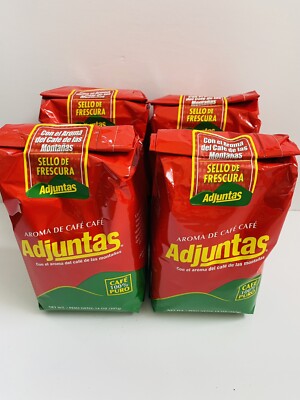 Cafe Adjuntas de Puerto Rico x4 Pack 14 oz / Gourmet Puerto Rican Coffee x4 FS