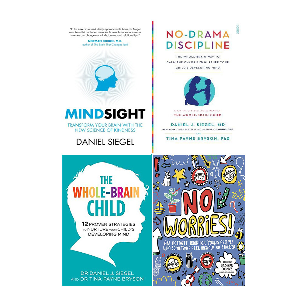 Mindsight, Whole-Brain, No-Drama Discipline,No Worries 4 Books Collections Set